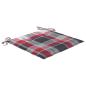 Preview: Gartenstuhl-Kissen 2Stk. Rot Karomuster 40x40x3cm Oxford-Gewebe