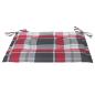 Preview: Gartenstuhl-Kissen 2Stk. Rot Karomuster 40x40x3cm Oxford-Gewebe