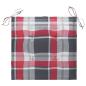 Preview: Gartenstuhl-Kissen 2Stk. Rot Karomuster 40x40x3cm Oxford-Gewebe
