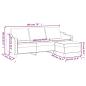 Preview: 3-Sitzer-Sofa mit Hocker Braun 180 cm Stoff