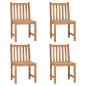 Preview: Gartenstühle 4 Stk. mit Kissen Massivholz Teak