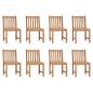 Preview: Gartenstühle 8 Stk. mit Kissen Massivholz Teak
