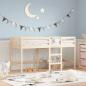 Preview: ARDEBO.de - Kinderhochbett mit Leiter 90x190 cm Massivholz Kiefer