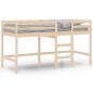 Preview: Kinderhochbett mit Leiter 90x190 cm Massivholz Kiefer