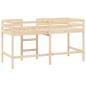Preview: Kinderhochbett mit Leiter 90x190 cm Massivholz Kiefer