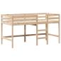Preview: Hochbett mit Leiter und Dach 90x190 cm Massivholz Kiefer