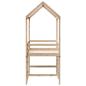 Preview: Hochbett mit Leiter und Dach 90x190 cm Massivholz Kiefer