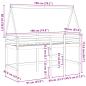 Preview: Hochbett mit Leiter und Dach 90x190 cm Massivholz Kiefer