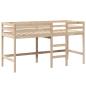 Preview: Hochbett mit Leiter und Dach 90x190 cm Massivholz Kiefer
