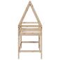Preview: Hochbett mit Leiter und Dach 90x190 cm Massivholz Kiefer