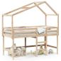 Preview: ARDEBO.de - Hochbett mit Leiter und Dach 90x190 cm Massivholz Kiefer