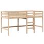 Preview: Hochbett mit Leiter und Dach 90x190 cm Massivholz Kiefer