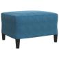 Preview: 3-tlg. Sofagarnitur mit Kissen Blau Samt