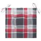 Preview: Gartenstuhl-Kissen 4Stk. Rot Karomuster 40x40x3cm Oxford-Gewebe