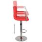 Preview: Barhocker 2 Stk. Rot Kunstleder