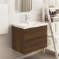 Preview: ARDEBO.de - Waschbeckenunterschrank Eichen-Optik 60x38,5x45cm Holzwerkstoff