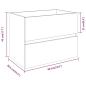 Preview: Waschbeckenunterschrank Eichen-Optik 60x38,5x45cm Holzwerkstoff