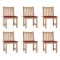 Preview: ARDEBO.de - Gartenstühle 6 Stk. mit Kissen Massivholz Teak