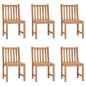 Preview: Gartenstühle 6 Stk. mit Kissen Massivholz Teak