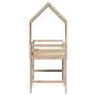 Preview: Hochbett mit Leiter und Dach 90x190 cm Massivholz Kiefer