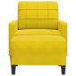 Preview: Sessel mit Hocker Gelb 60 cm Samt