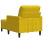 Preview: Sessel mit Hocker Gelb 60 cm Samt