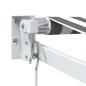 Preview: Markise Einziehbar Anthrazit und Weiß 4x3 m Stoff und Aluminium
