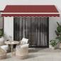 Preview: ARDEBO.de - Markise Manuell Weinrot 350x250 cm