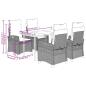 Preview: 5-tlg. Garten-Essgruppe mit Kissen Schwarz Poly Rattan