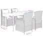 Preview: 5-tlg. Garten-Essgruppe mit Kissen Schwarz Poly Rattan