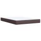 Preview: ARDEBO.de - Boxspringbett mit Matratze Dunkelbraun 140x190 cm Stoff