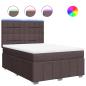 Preview: Boxspringbett mit Matratze Dunkelbraun 140x190 cm Stoff
