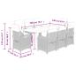Preview: 9-tlg. Garten-Essgruppe mit Kissen Schwarz Poly Rattan