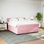 Preview: Boxspringbett mit Matratze Rosa 180x200 cm Samt