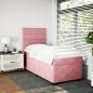 Preview: Boxspringbett mit Matratze Rosa 90x190 cm Samt