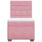 Preview: Boxspringbett mit Matratze Rosa 90x190 cm Samt