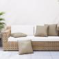 Preview: ARDEBO.de - Sofakissen 4 Stk. Taupe 40x40 cm Stoff