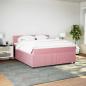 Preview: Boxspringbett mit Matratze Rosa 180x200 cm Samt