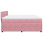 Preview: Boxspringbett mit Matratze Rosa 180x200 cm Samt