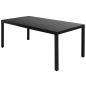 Preview: 7-tlg. Garten-Essgruppe PVC Rattan Schwarz