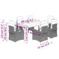 Preview: 7-tlg. Garten-Essgruppe mit Kissen Schwarz Poly Rattan