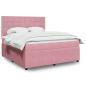 Preview: ARDEBO.de - Boxspringbett mit Matratze Rosa 180x200 cm Samt