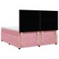 Preview: Boxspringbett mit Matratze Rosa 180x200 cm Samt