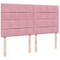 Preview: Boxspringbett mit Matratze Rosa 180x200 cm Samt
