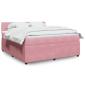 Preview: ARDEBO.de - Boxspringbett mit Matratze Rosa 180x200 cm Samt