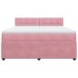 Preview: Boxspringbett mit Matratze Rosa 180x200 cm Samt