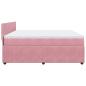 Preview: Boxspringbett mit Matratze Rosa 180x200 cm Samt