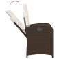 Preview: 9-tlg. Garten-Essgruppe mit Kissen Braun Poly Rattan