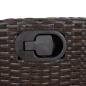 Preview: 9-tlg. Garten-Essgruppe mit Kissen Braun Poly Rattan