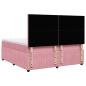 Preview: ARDEBO.de - Boxspringbett mit Matratze Rosa 180x200 cm Samt